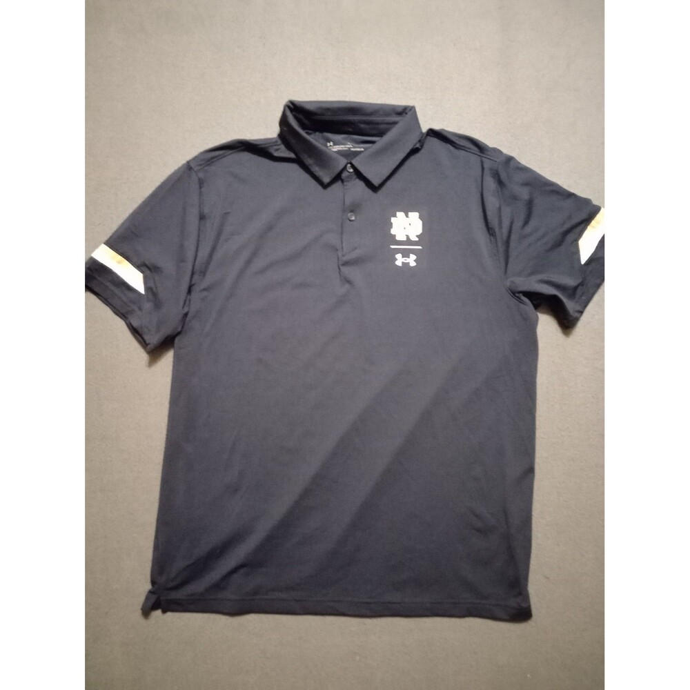 Under Armour Shirt Mens XL Heat Gear Performance Polo Notre Dame Irish